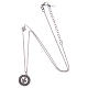 Collier AMEN argent 925 rhodié avec médaille dédicace Anges petite s3