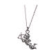 AMEN necklace in 925 sterling silver finished in rhodium with Angel Cupid s1