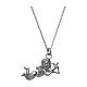 AMEN necklace in 925 sterling silver finished in rhodium with Angel Cupid s2
