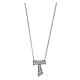 AMEN necklace in 925 sterling silver with Tau zirconate cross s1