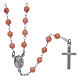 Collar rosario clásico AMEN Plata 925 rodiada con granos coral bambú s2