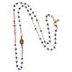 Collar rosario gargantilla AMEN Plata 925 oro con granos cristales azules s3