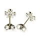 AMEN earrings in 925 sterling silver finished in rhodium with zircons s2