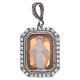 925 sterling silver pendant with zircons and Our Lady of Miracles cammeo s1