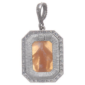 Ciondolo argento 925 zirconi e cammeo Miracolosa