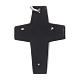 Croce corno Cristo argento 925 rodiato nero s2