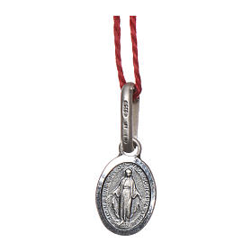Medalla milagrosa ovalada de María Inmaculada Plata