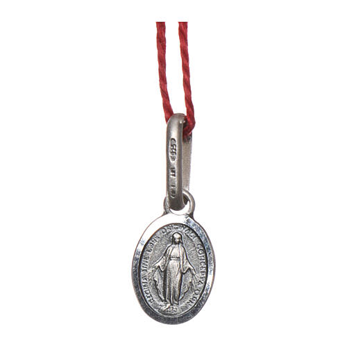 Miraculous Medal, silver oval of Mary Immaculate 1