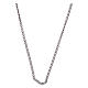 Rhodium plated gourmette chain in silver 50 cm s1