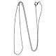 Rhodium plated gourmette chain in silver 50 cm s2