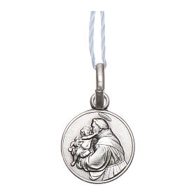 Medalla San Antonio de Padua Plata 925 rodiada 10 mm