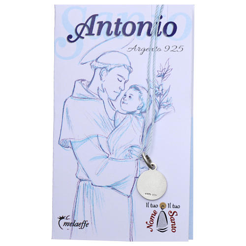 Medalla San Antonio de Padua Plata 925 rodiada 10 mm 2