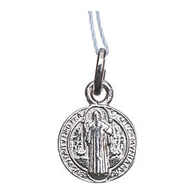 Medalik Święty Benedykt srebro 925 rodowane 10 mm