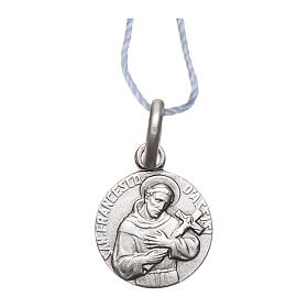 Saint Francis of Assisi medal 925 sterling silver 0.39 in