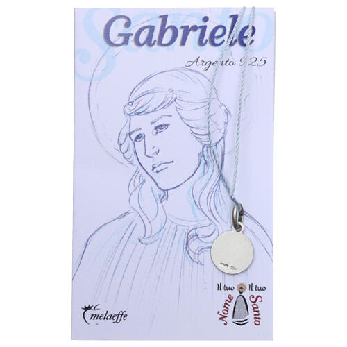 Saint Gabriel the Archangel medal 925 sterling silver 0.39 in 2