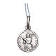 Rhodium plated medal in silver with St. John the Baptist 10 mm s1