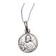 Rhodium plated medal with St. Mark the Evangelist 10 mm s1