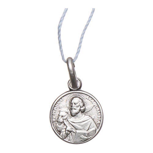 Medalla San Marco Evangelista Plata 925 rodiada 10 mm 1