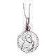 Rhodium plated medal with St. Nicholas of Bari 10 mm s1