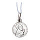 Saint Nicholas of Myra medal 925 silver finished in rhodium 0.39 in s1
