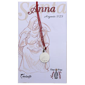 Medalik Święta Anna srebro 925 rodowane 10 mm