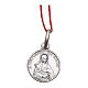Rhodium plated medal with St. Catherine of Siena 10 mm s1