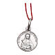 Saint Catherine of Siena medal 925 silver finished in rhodium 0.39 in s1
