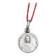 Saint Clare medal 925 silver finished in rhodium 0.39 in s1