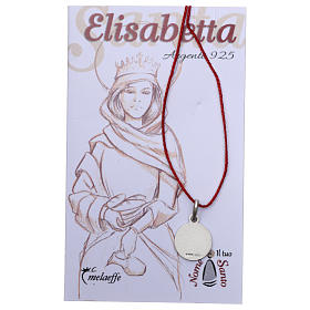 Medaglia Sant'Elisabetta Argento 925 rodiata 10 mm