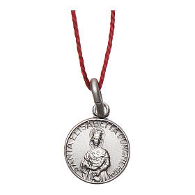 Saint Elizabeth medal 925 silver finished in rhodium 0.39 in