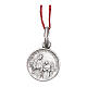 Rhodium plated medal with St. Francesca Romana 10 mm s1