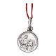 Saint Frances of Rome medal 925 silver finished in rhodium 0.39 in s1