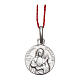 Medalla Santa Lucía Plata 925 rodiada 10 mm s1