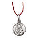 Rhodium plated medal with St. Rosalie 10 mm s1