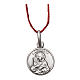 Saint Rosalia medal 925 silver finished in rhodium 0.39 in s1