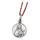 Saint Teresa of the Child Jesus medal 925 silver finished in rhodium 0.39 in s1