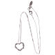 Heart-shaped AMEN necklace in rhodium-plated 925 silver with white rhinestones s3