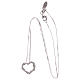 AMEN Necklace irregular heart with white zircons 925 sterling silver finished in rhodium s3