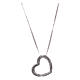 Heart-shaped AMEN necklace in rhodium-plated925 silver with white rhinestones s2