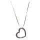 AMEN Necklace 925 sterling silver finished in rhodium heart pendant with white zircons s2