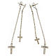 Cross-shaped AMEN earrings in rhodium-plated 925 silver s1