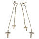 AMEN dangle earrings 925 sterling finished in rhodium with crosses s1