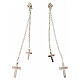 AMEN dangle earrings 925 sterling finished in rhodium with crosses s2