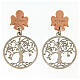 AMEN Drop earrings 925 sterling silver rhodium/rosé angel and tree of life s1