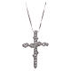 AMEN Necklace 925 sterling silver irregular cross pendant with white zircons  s1
