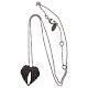 Wing-shaped AMEN necklace in black rhodium-plated 925 silver with black rhinestones s3
