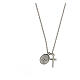 AMEN necklace in rhodium-plated 925 silver with cross and medal s2