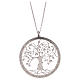 AMEN necklace in rhodium-plated 925 silver with tree of life s1