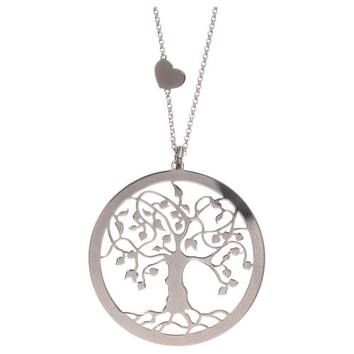 AMEN Necklace 925 silver finished in rhodium tree of life 3