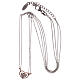 AMEN Necklace 925 silver rhodium/rosé finish heart with white zircons s3